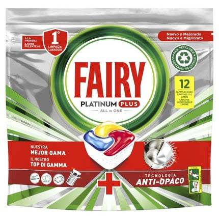 Fairy Tabs Platinum Plus Lemon Dishwasher Tablets - 12 Pack