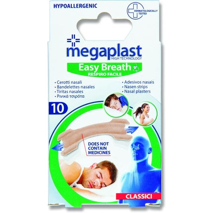 Skin-Colored Nasal Strips 10pcs 5.6cm x 1.8cm - Pack of 10