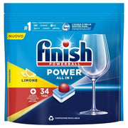 Finish Tabs Dishwasher Detergent 34 Pcs Power All Lemon Scented