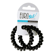 Eurostil Black Spiral Hair Ties Large 55cm Pack Of 1