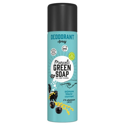 Marcel's Green Soap Deo Spray Mimosa & Blackcurrant - Refreshing And Fragrant Deodorant