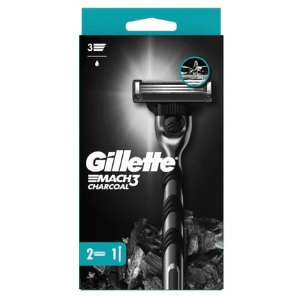 Gillette Mach3 Charcoal Shaver With 2 Heads