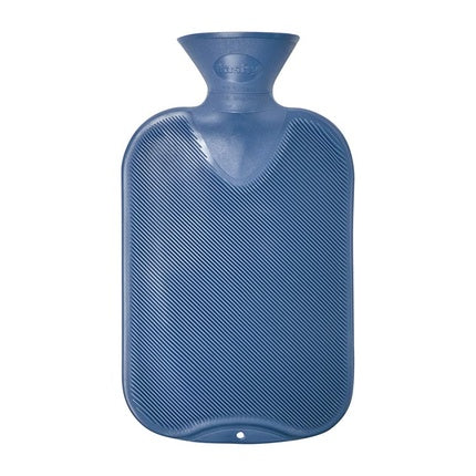 Fashy Warm Water Bottle Ribbed Shapir Blue