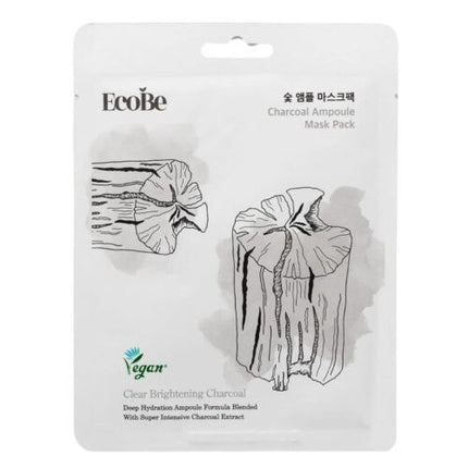 Ecobe Charcoal Ampoule Mask 25ml - Moisturizing and Purifying Mask