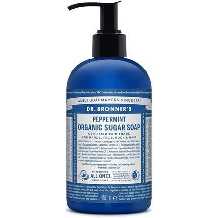 Dr. Bronner's Organic Sugar Soap Peppermint 355ml