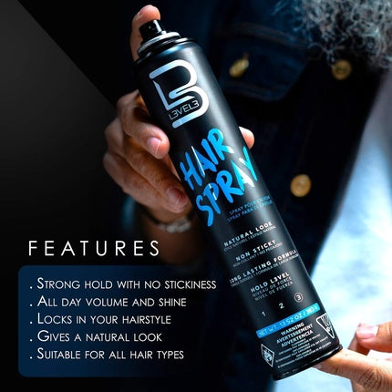 Level 3 Hair Spray Long Lasting and Strong Hold 399.83ml