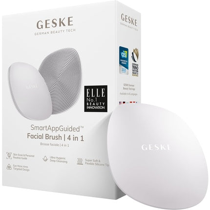 GESKE SmartAppGuided Facial Brush 4 in 1 Professional Cleansing Silicone Routine Skincare Gentle Cleanser Starlight