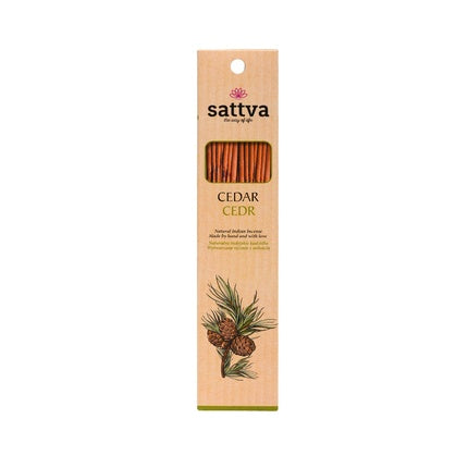 Sattva Natural Indian Incense Cedar - 15 Sticks