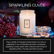 Voluspa Sparkling Cuvee Large Candle Jar 18 Ounce 100 Hour Burn Time Coconut