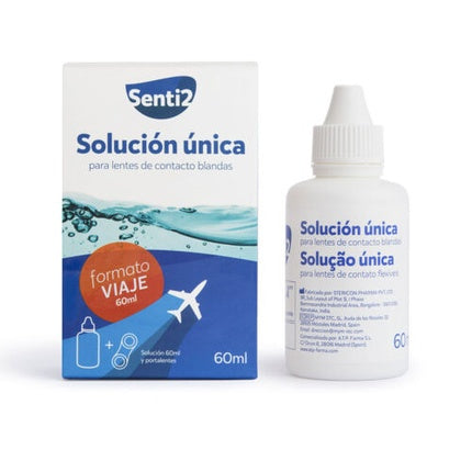 Hygiene Senti2 Unisex Solution with Hyaluronic Acid and Contact Lens Case 60ml