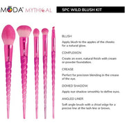 MODA Royal & Langnickel Full Size Mythical Wild 5pc Makeup Brush Set - Pink