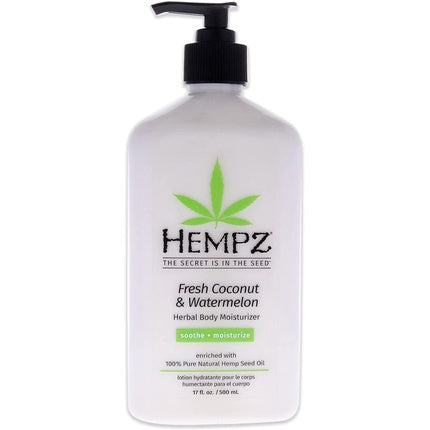 Hempz Fresh Coconut & Watermelon Herbal Body Moisturizer with Chamomile & Avocado Extracts 500ml - 17oz