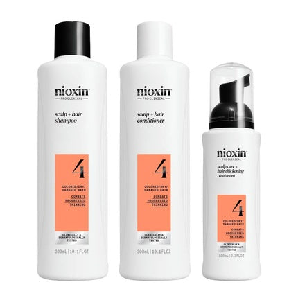 Nioxin System 4 For Colored Hair With Advanced Density Loss Pack Xxl Treatment Kit For Colored Hair With Advanced Weakness