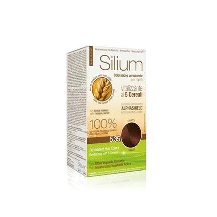 Carma Italia Silium Permanent Hair Color Revitalizing With 5 Cereals Tobacco 535