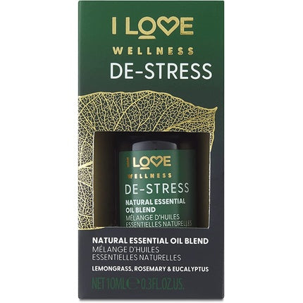 I Love Wellness DESTRESS Essential Oil Blend with Lemongrass, Rosemary & Eucalyptus 10ml