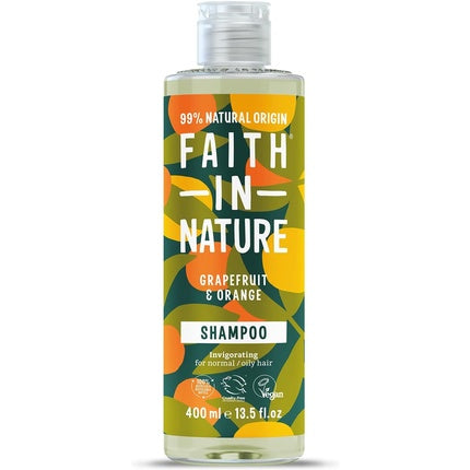 Faith In Nature Grapefruit & Orange Shampoo Invigorating Vegan & Cruelty Free No SLS or Parabens For Normal to Oily Hair 400ml