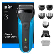 Braun Series 3 Electric Shaver Wet & Dry 310bt Blue