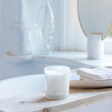 Ted Sparks Demi Fresh Linen Scented Candle in Glass 16cm