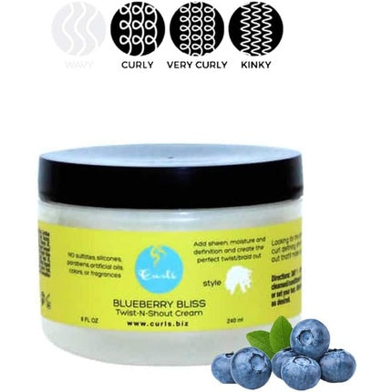 Curls Blueberry Bliss Twist n Shout Cream 8 oz