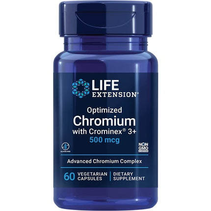 Optimized Chromium with Crominex 3+ 500mcg 60 Vegetarian Capsules