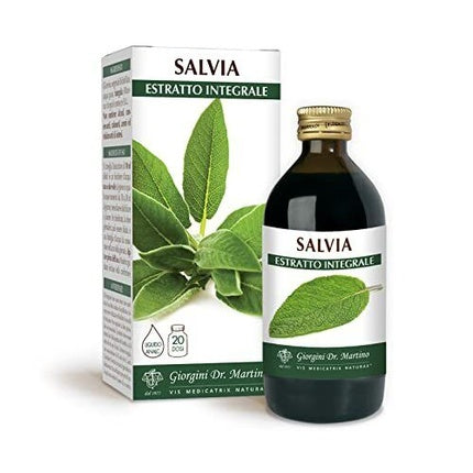 Dr. Giorgini Food Supplement, Whole Sage Extract Alcohol-Free Liquid