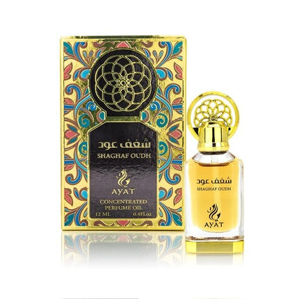 Ayat Perfumes Shaghaf Oud 12ml Alcohol-Free Perfume Oil Unisex Oriental Musk
