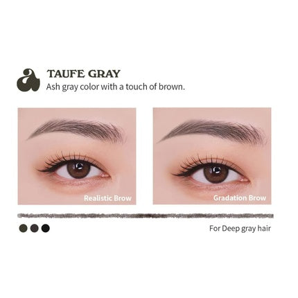 Unleashia Shaper Defining Eyebrow Fixer & Pencil Taupe Gray