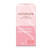 Sanature Cotton Tampons Mini Gentle And Comfortable Protection