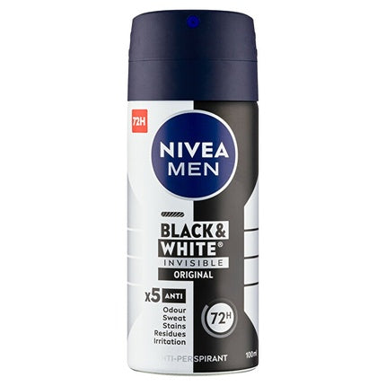 Nivea Invisible For Black & White Antiperspirant For Men In Spray 100 Ml