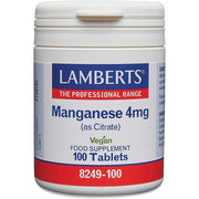 Lamberts Manganese 4mg as Citrate 100 Tablets