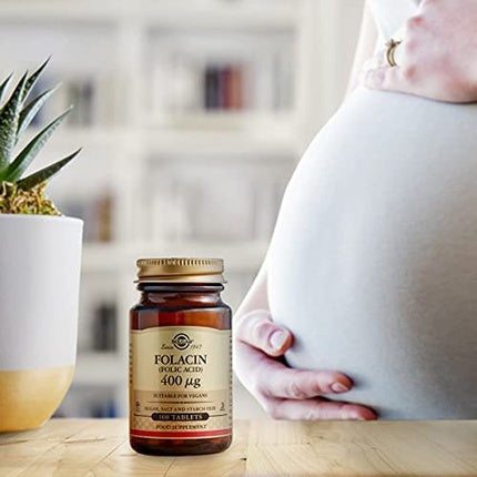 Solgar Folacin 400µg Tablets Supports Maternal Tissue Growth - 100 Count