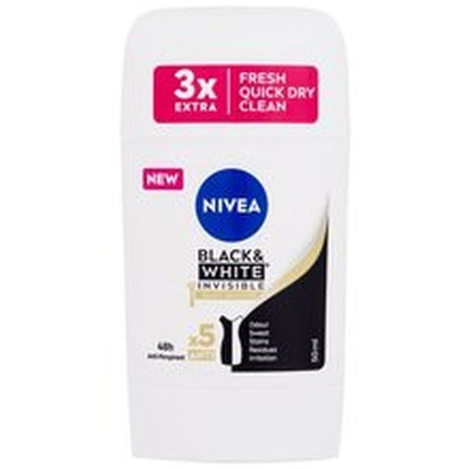 Nivea Black & White Invisible Silky Smooth Antiperspirant 50 Ml For Sensitive Skin