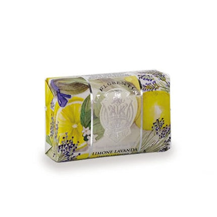 La Florentina Limone Lavanda Bar Soap Lemon Lavender Scent 7 Ounces 200g - Italian Import