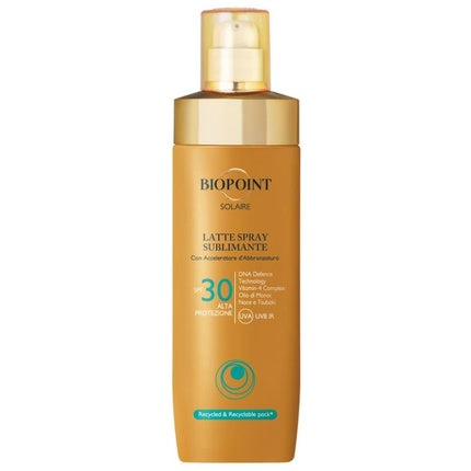 Biopoint Solaire Sun Milk Spray SPF 30 with Tan Accelerator, Antioxidant Action, and Moisturizing Effect 250 ml