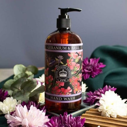 Kew Gardens Geranium and Basil Hand Wash Vegan Soap 500ml