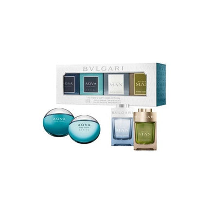 Bulgari Coffret Set: Pour Homme Eau De Toilette 5ml + Man Wood Essence Eau De Parfum 5ml + Man In Black Eau De Parfum 5ml + Man Rain Essence Eau De Parfum 5ml