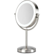 BaByliss Slimline LED Mirror with 1x and 8x Magnification Brushed Chrome Finish