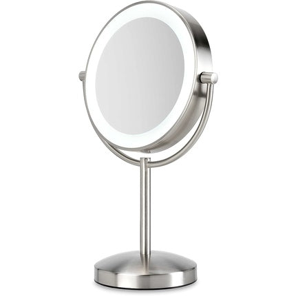 BaByliss Slimline LED Mirror with 1x and 8x Magnification Brushed Chrome Finish