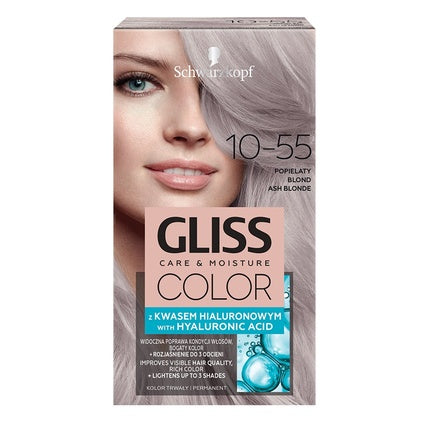 Gliss Color Care & Moisture Hair Dye 10-55 Ash Blonde