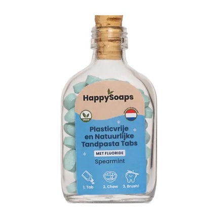 Happysoaps Toothpaste Tablet With Fluoride Spearmint Ecofriendly Oral Care