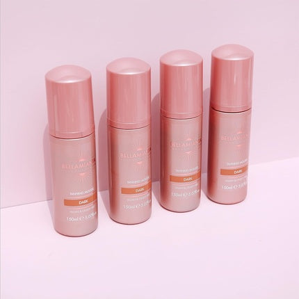 Bellamianta Instant Tanning Mousse Quick Drying Vegan Fake Tan in Golden Olive Tone 150ml Medium