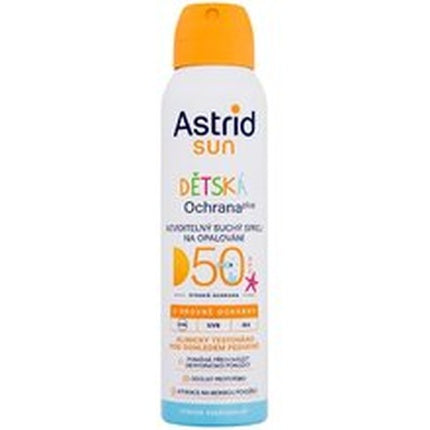 Astrid Sun Kids Dry Spray Spf50 Children's Invisible Dry Spray For Tanning Spf 50 150 Ml