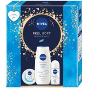 Nivea Set Feel Soft Original Care Antiperspirant Roll-On 50ml, Soft Moisturizing Cream 100ml, Creme Soft Shower Gel 250ml