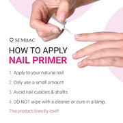 Semilac UV LED Nail Gel Polish Primer 7ml - Protects Nails from Injuries