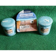 Brand New Yankee Candle Set Beach Escape 2 Votives Plus 1 Wax Melt