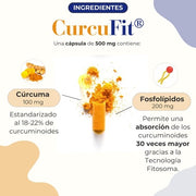 Curcufit Phytosomes Curcumin 500mg 30 Capsules - 100% Natural