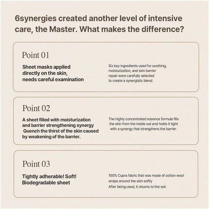 Mixsoon Master Deep Barrier Mask Intensive Hydrating Mask for Soothing Care and Strengthening Skin Barrier Cruelty-free