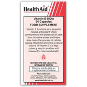 HealthAid Vitamin E 600iu 60 Capsules