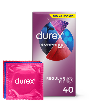 Durex Surprise Mix Condoms Variety Pack 40 Condoms
