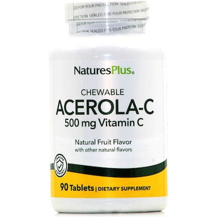 Nature's Plus Acerola C Complex 500mg Chewable Vitamin C 90 Chewable Tablets